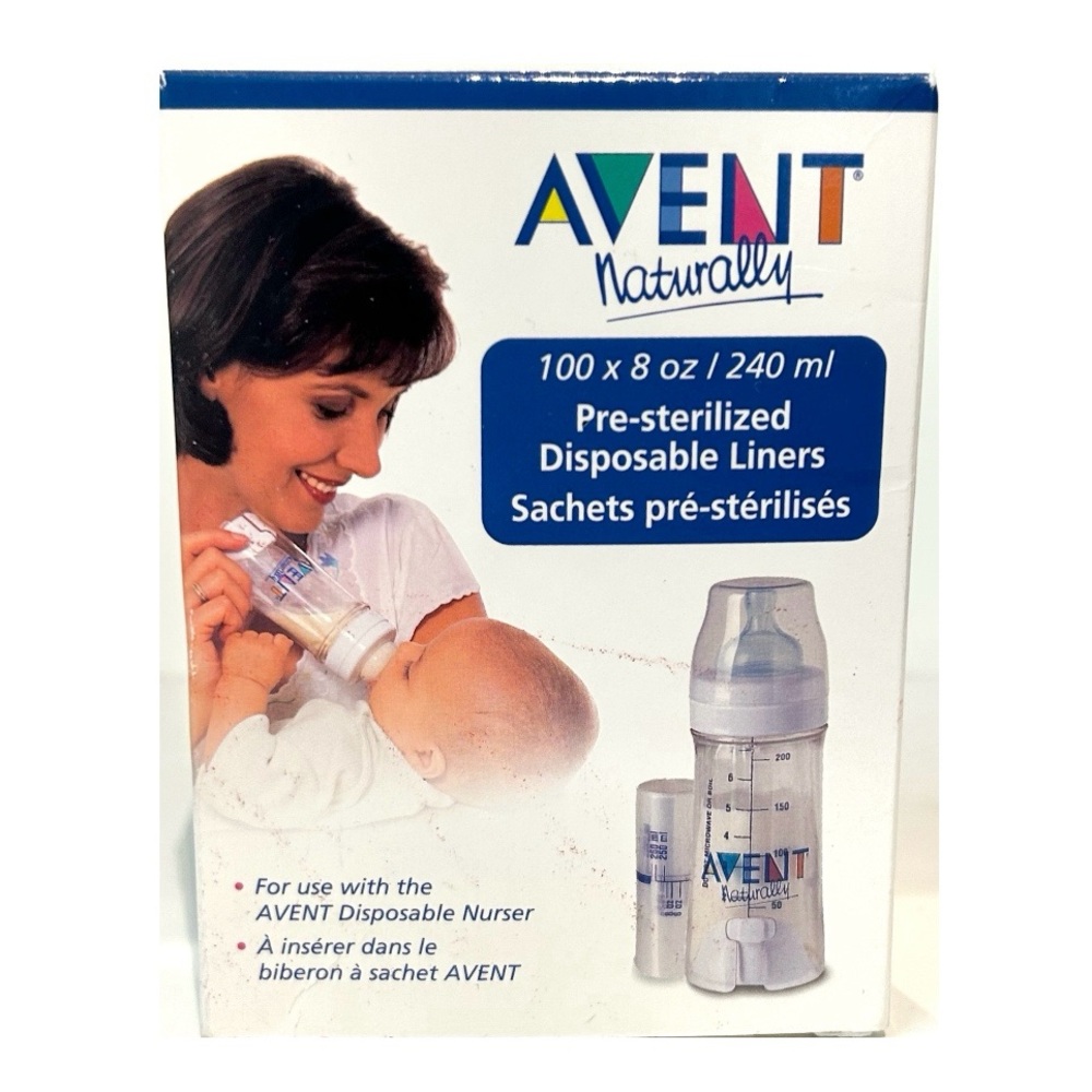 AVENT Pre-sterilized Disposable Liners For Baby Bottles 240 mL 8 oz Newborn Milk